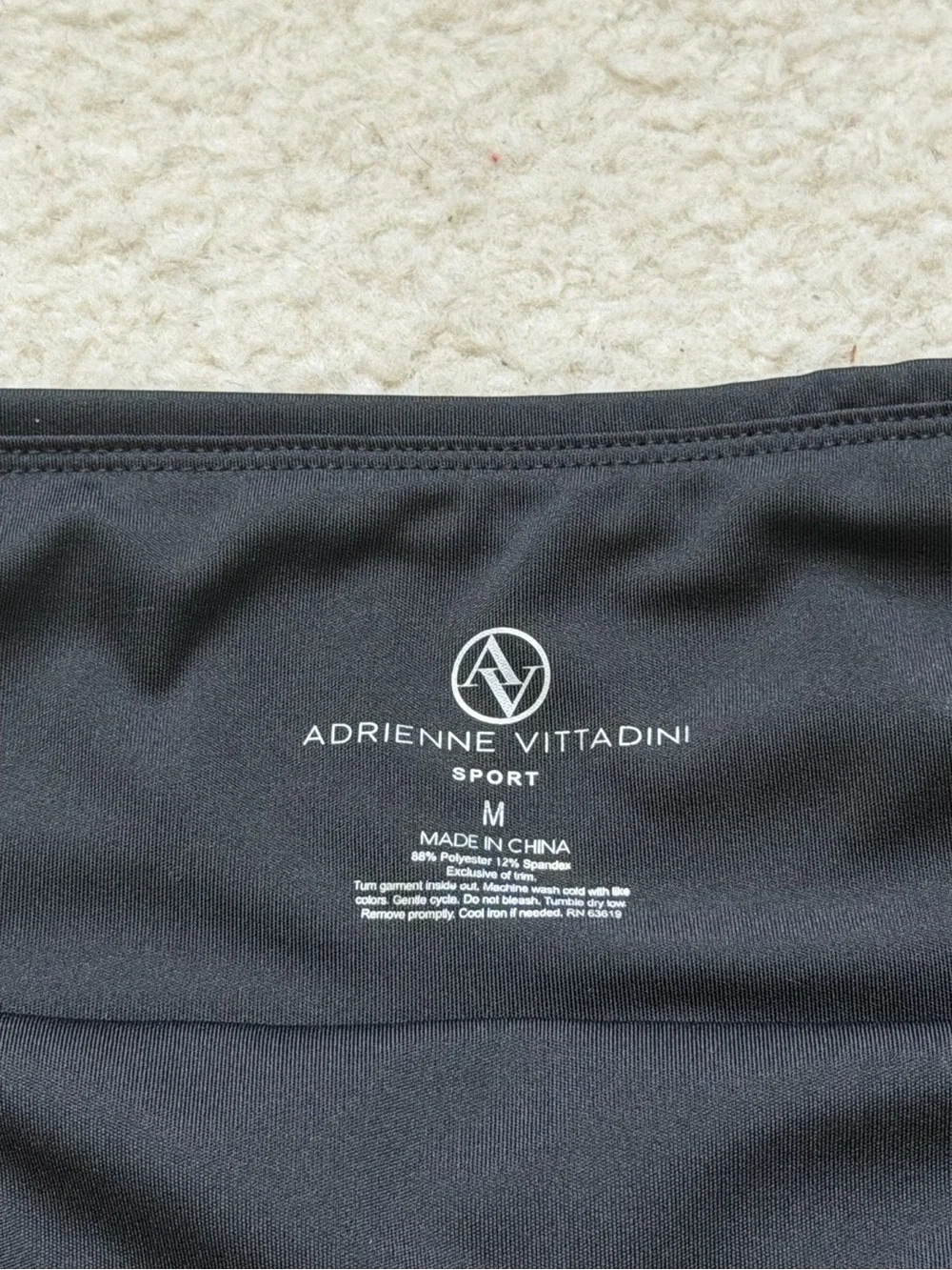 Adrienne Vittadini Sport Black Pleated Tennis Skort M